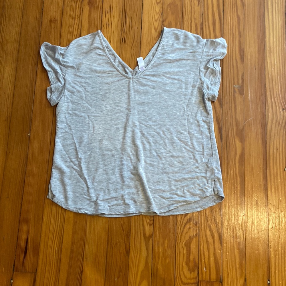 Ruffled sleeve T-shirt